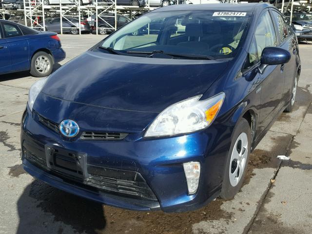 JTDKN3DU5C1500839 - 2012 TOYOTA PRIUS BLUE photo 2