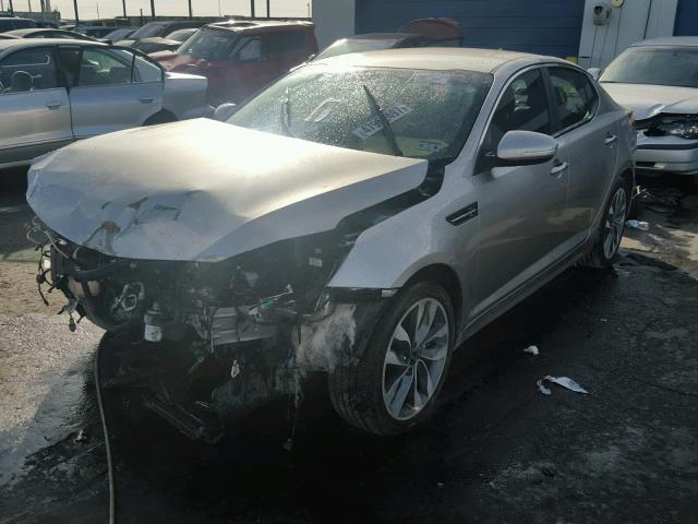 5XXGR4A76FG405245 - 2015 KIA OPTIMA SX SILVER photo 2