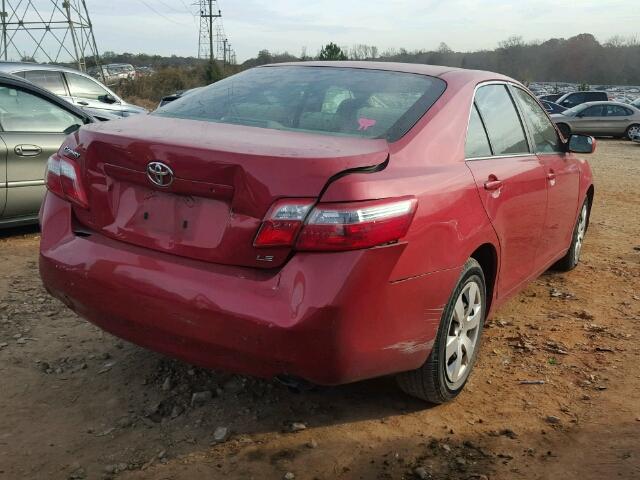 4T4BE46K38R046647 - 2008 TOYOTA CAMRY CE RED photo 4