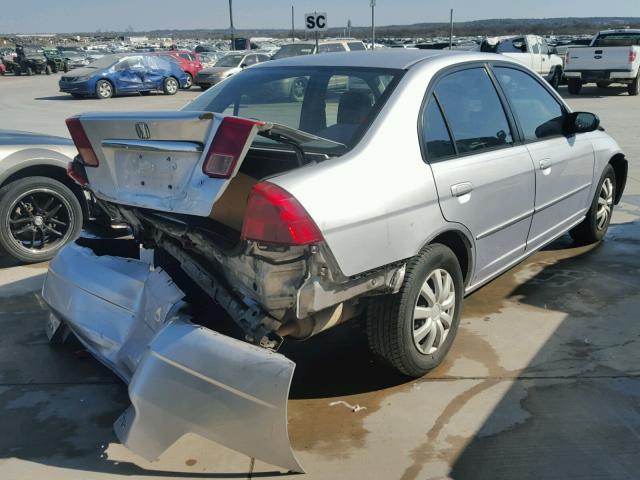 1HGES16592L029959 - 2002 HONDA CIVIC LX SILVER photo 4