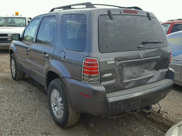 4M2YU56175DJ29691 - 2005 MERCURY MARINER GRAY photo 3