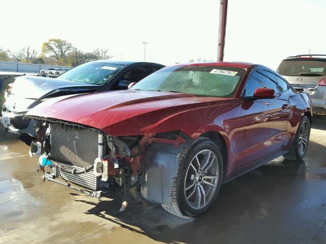 1FA6P8TH3F5433142 - 2015 FORD MUSTANG MAROON photo 2