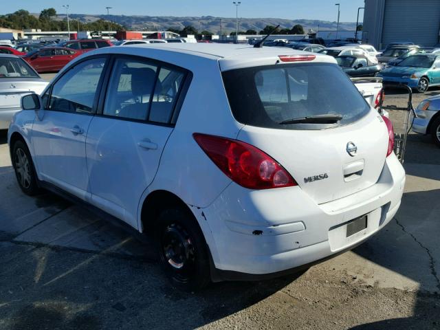 3N1BC1CP6BL366245 - 2011 NISSAN VERSA S WHITE photo 3