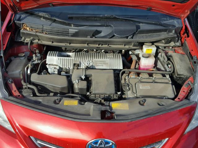 JTDZN3EU1D3263429 - 2013 TOYOTA PRIUS V RED photo 7