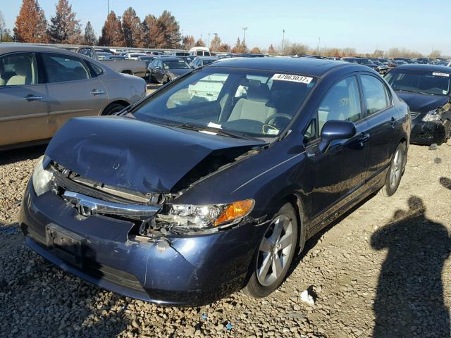 1HGFA16836L087198 - 2006 HONDA CIVIC EX BLUE photo 2