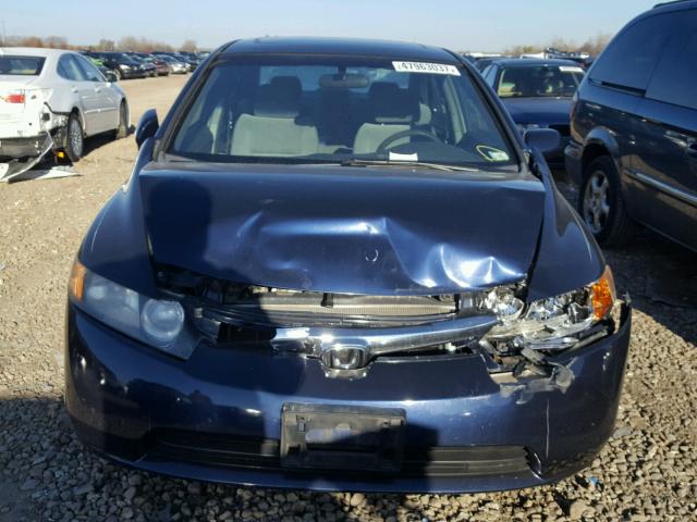 1HGFA16836L087198 - 2006 HONDA CIVIC EX BLUE photo 9