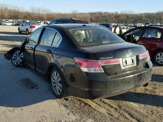 1HGCP2F80BA014447 - 2011 HONDA ACCORD EXL BLACK photo 3