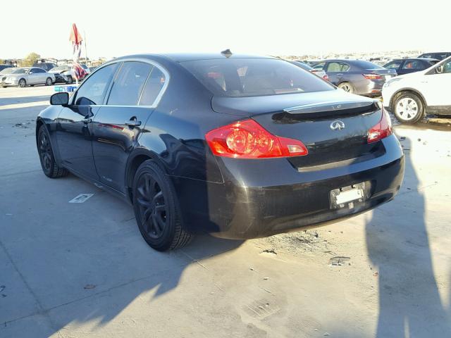 JNKBV61E58M224200 - 2008 INFINITI G35 BLACK photo 3