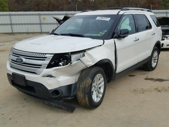 1FM5K8D88DGC31073 - 2013 FORD EXPLORER X WHITE photo 2