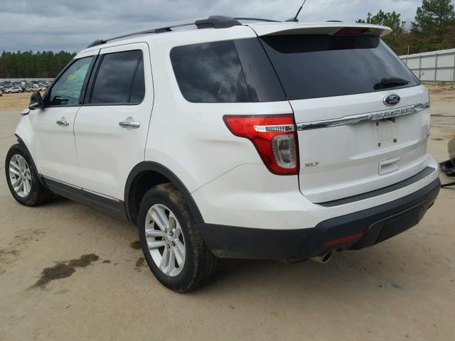 1FM5K8D88DGC31073 - 2013 FORD EXPLORER X WHITE photo 3