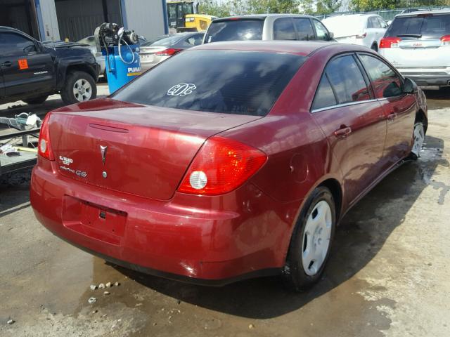 1G2ZF57B884191654 - 2008 PONTIAC G6 VALUE L MAROON photo 4