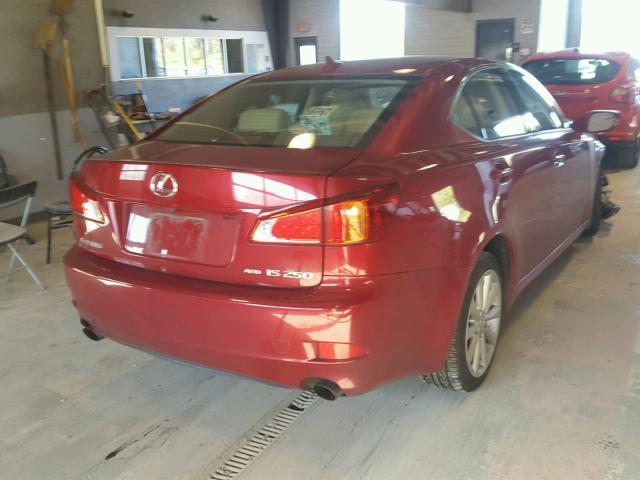 JTHCK262295033429 - 2009 LEXUS IS 250 RED photo 4