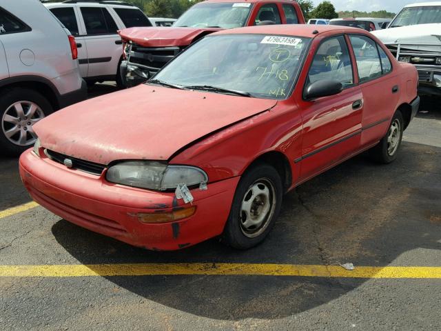 1Y1SK5260SZ001838 - 1995 GEO PRIZM BASE RED photo 2
