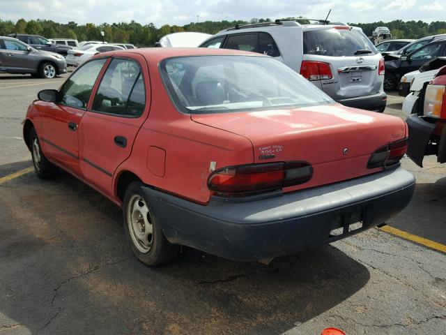 1Y1SK5260SZ001838 - 1995 GEO PRIZM BASE RED photo 3
