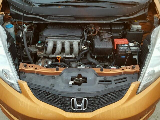 JHMGE8H58BS006729 - 2011 HONDA FIT SPORT ORANGE photo 7