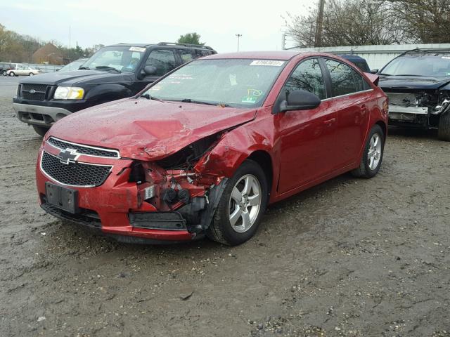 1G1PL5SC4C7179917 - 2012 CHEVROLET CRUZE LT RED photo 2