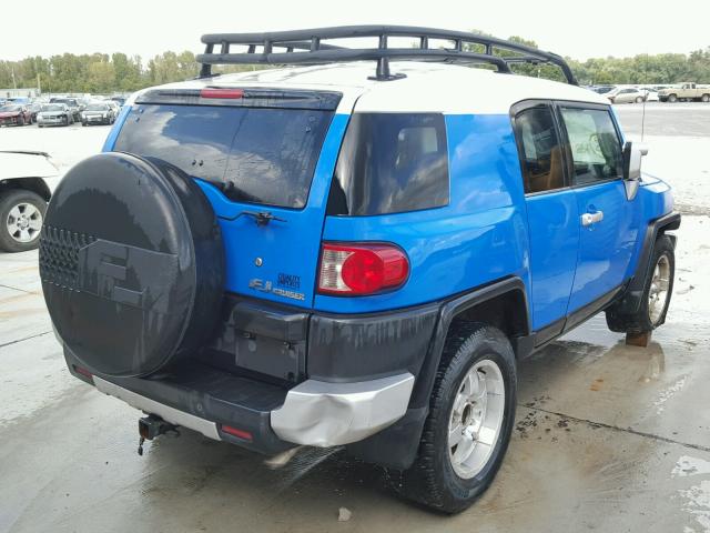 JTEBU11F470035152 - 2007 TOYOTA FJ CRUISER BLUE photo 4