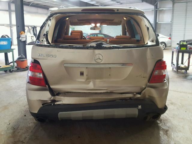 4JGBB86E76A066449 - 2006 MERCEDES-BENZ ML 350 GOLD photo 9