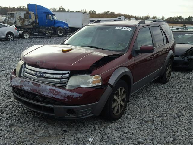 1FMDK02W88GA14451 - 2008 FORD TAURUS X S BURGUNDY photo 2