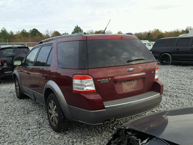 1FMDK02W88GA14451 - 2008 FORD TAURUS X S BURGUNDY photo 3