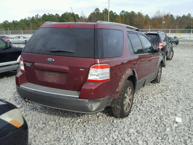 1FMDK02W88GA14451 - 2008 FORD TAURUS X S BURGUNDY photo 4