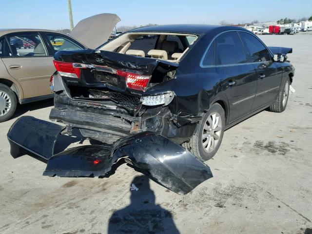 KMHFC46F17A150719 - 2007 HYUNDAI AZERA SE BLACK photo 4