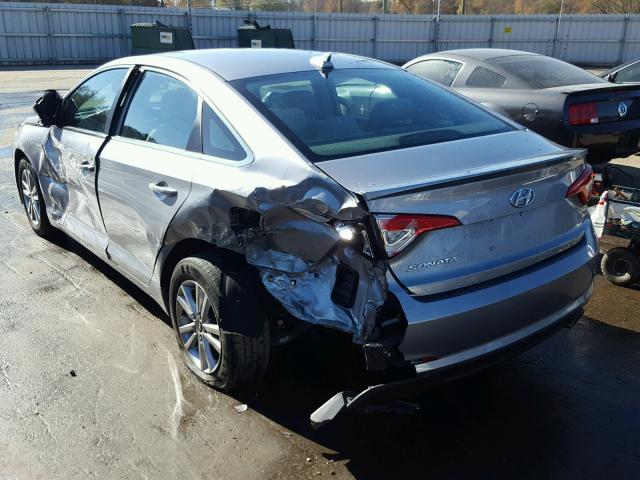 5NPE24AF7GH371616 - 2016 HYUNDAI SONATA SE GRAY photo 3