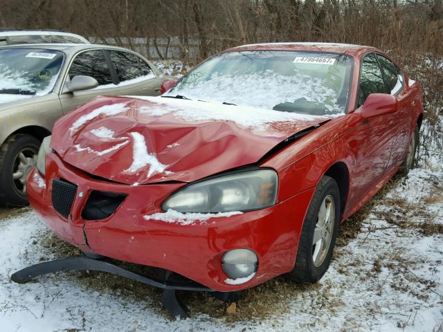 2G2WP552781110447 - 2008 PONTIAC GRAND PRIX RED photo 2