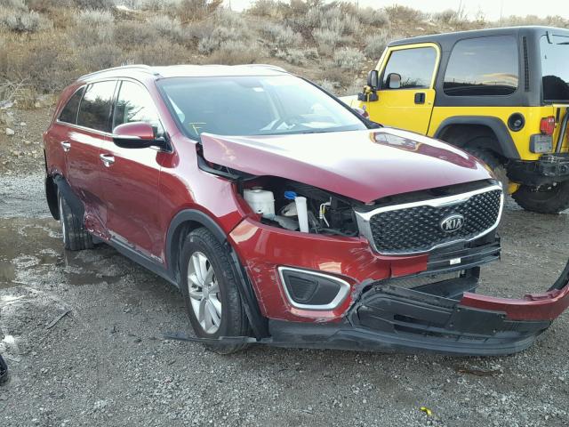 5XYPGDA56GG176728 - 2016 KIA SORENTO LX RED photo 1