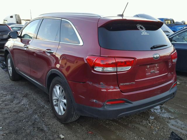 5XYPGDA56GG176728 - 2016 KIA SORENTO LX RED photo 3