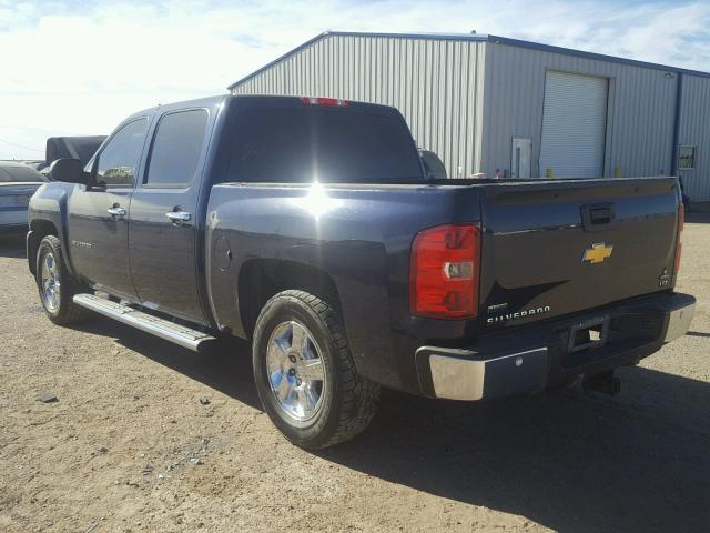 3GCPCTE02BG297982 - 2011 CHEVROLET SILVERADO BLUE photo 3