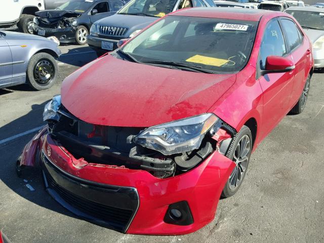 2T1BURHE6EC116706 - 2014 TOYOTA COROLLA L RED photo 2