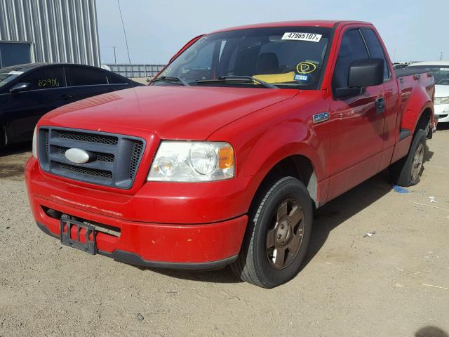 1FTRF02296KB03287 - 2006 FORD F150 RED photo 2