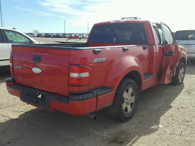 1FTRF02296KB03287 - 2006 FORD F150 RED photo 4