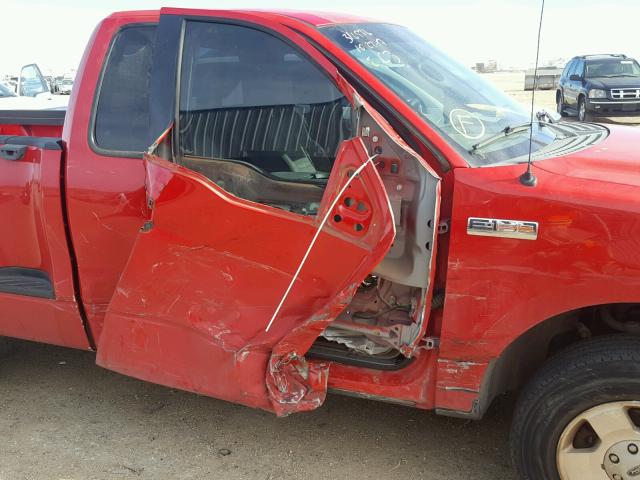 1FTRF02296KB03287 - 2006 FORD F150 RED photo 9