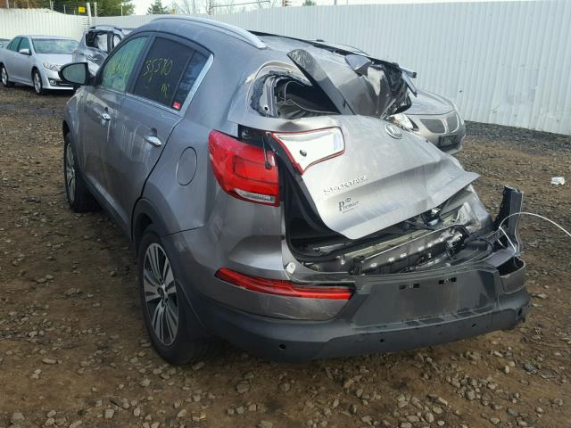 KNDPCCAC1F7691538 - 2015 KIA SPORTAGE E SILVER photo 3