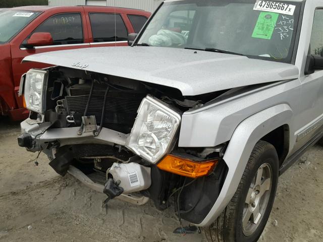 1J4RH4GK1AC118244 - 2010 JEEP COMMANDER ვერცხლისფერი ფოტო 9