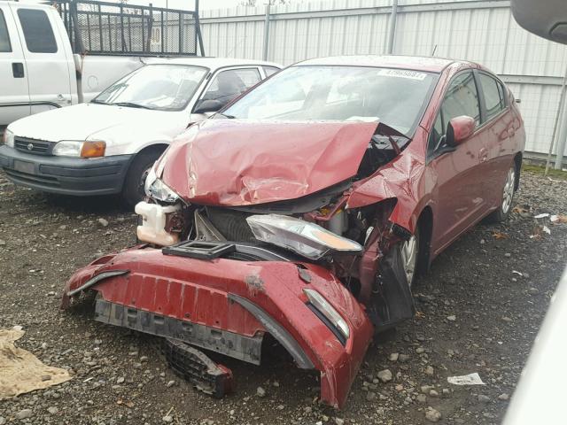 JHMZE2H59AS026024 - 2010 HONDA INSIGHT LX RED photo 2