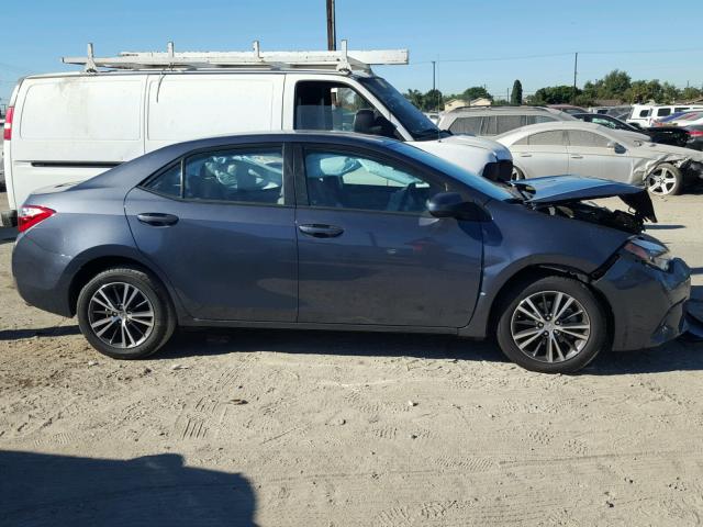 5YFBURHE2GP502655 - 2016 TOYOTA COROLLA L GRAY photo 9