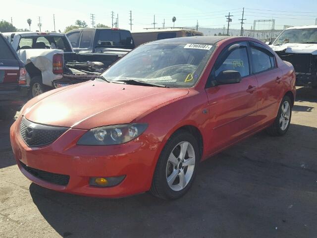 JM1BK12F751254378 - 2005 MAZDA 3 I RED photo 2