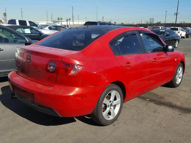 JM1BK12F751254378 - 2005 MAZDA 3 I RED photo 4