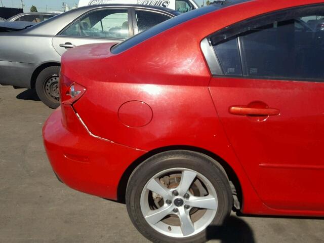 JM1BK12F751254378 - 2005 MAZDA 3 I RED photo 9