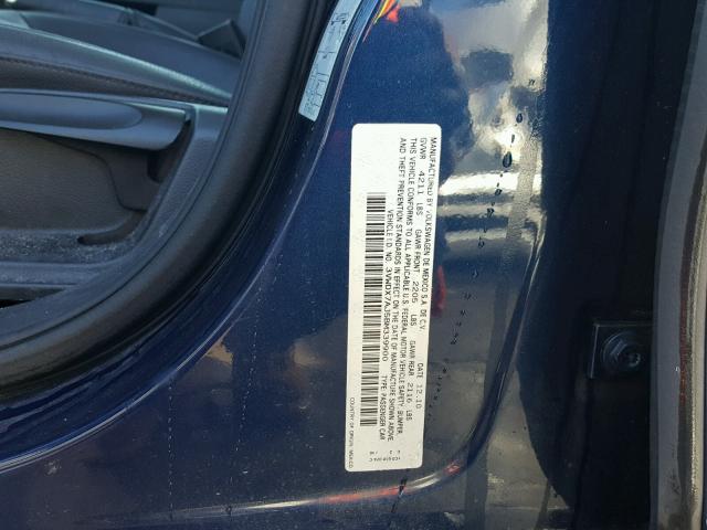 3VWDX7AJ5BM339900 - 2011 VOLKSWAGEN JETTA SE Mavi foto 10