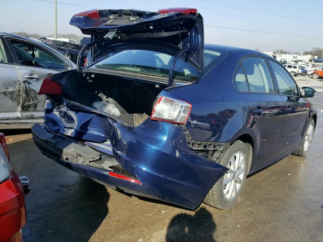 3VWDX7AJ5BM339900 - 2011 VOLKSWAGEN JETTA SE Mavi foto 4