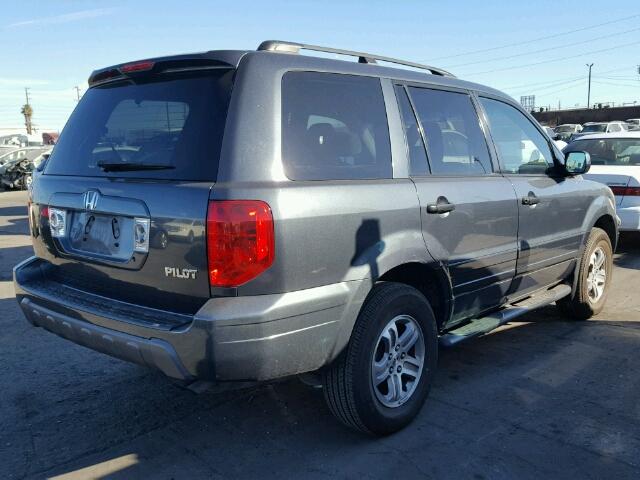 2HKYF18443H575269 - 2003 HONDA PILOT EX BLUE photo 4