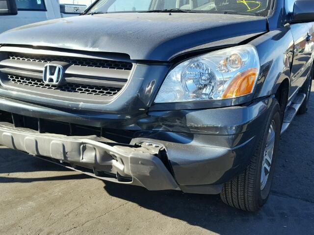 2HKYF18443H575269 - 2003 HONDA PILOT EX BLUE photo 9