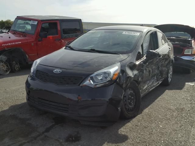 KNADM4A35F6464524 - 2015 KIA RIO LX BLACK photo 2