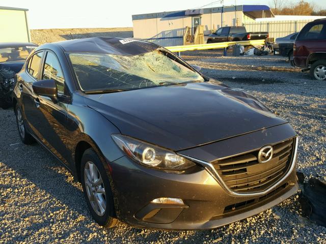 JM1BM1L79E1146569 - 2014 MAZDA 3 TOURING GRAY photo 1