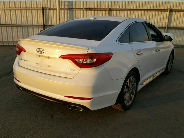 5NPE34AF6FH250037 - 2015 HYUNDAI SONATA SPO WHITE photo 4