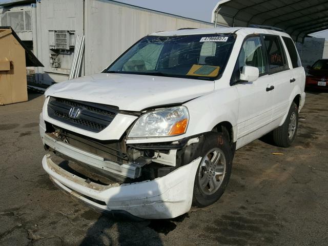 2HKYF185X4H614294 - 2004 HONDA PILOT EXL WHITE photo 2